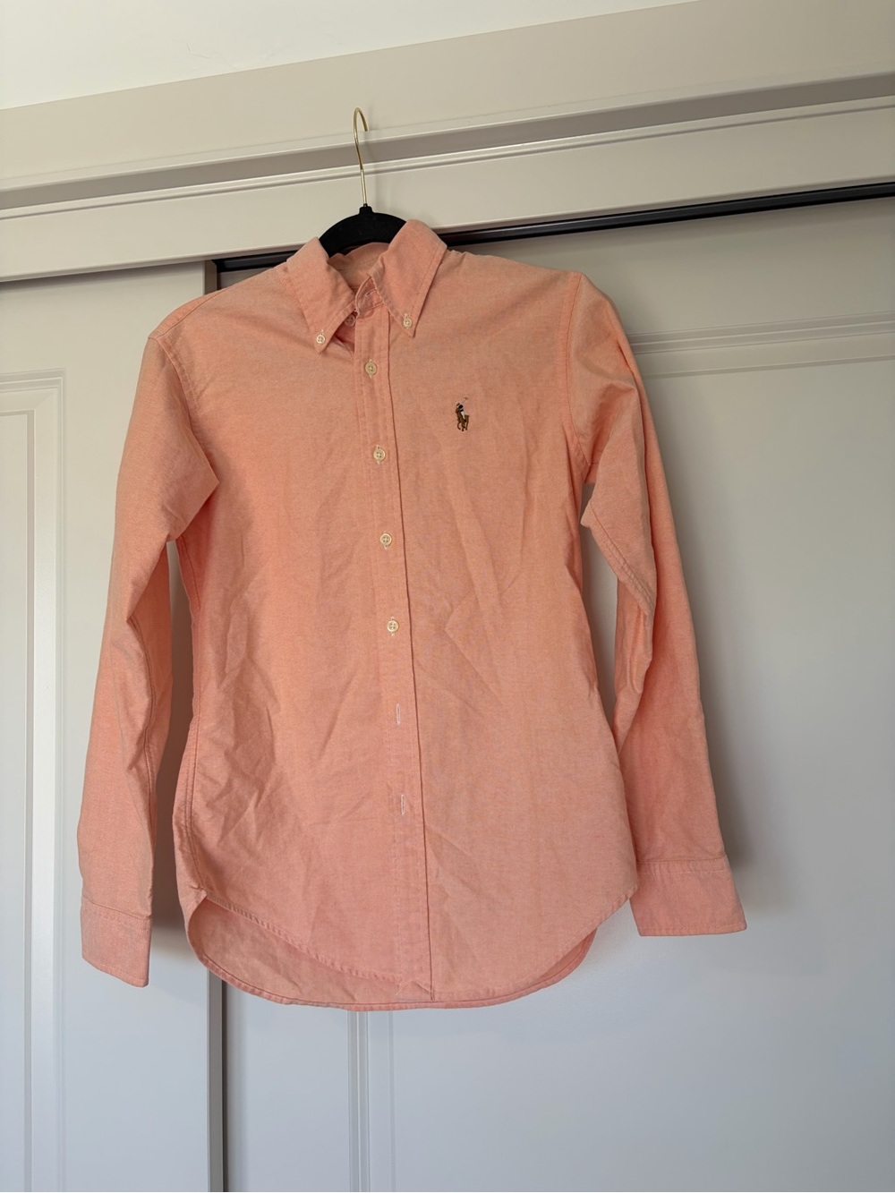 Ralph Lauren Salmon Button-Down Oxford Shirt -Woman